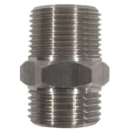 Hose Adapter, 3/4 in MNPT x 3/4 in MGHT, Stainless Steel