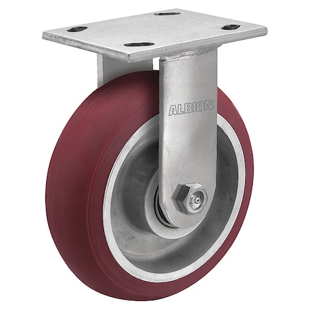 4" X 2" Non-Marking Polyurethane Rigid Caster, No Brake, Loads Up To 800 lb