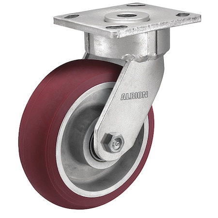4" X 2" Non-Marking Polyurethane Swivel Caster, No Brake, Loads Up To 800 lb