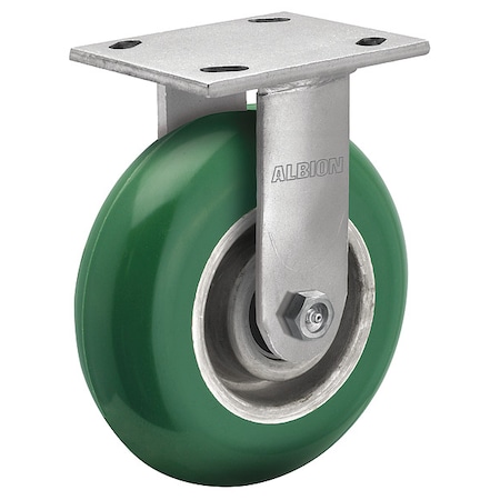 5" X 2" Non-Marking Polyurethane Round Rigid Caster, No Brake, Loads Up To 1000 lb