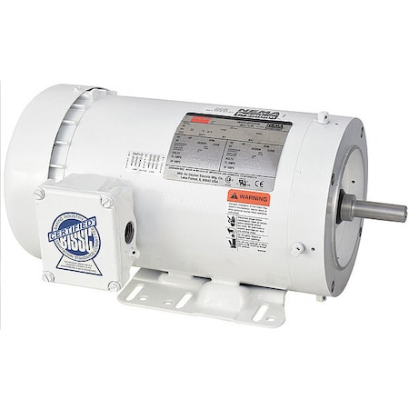 Washdown Motor,TEFC,2 HP,1725 rpm,56HC