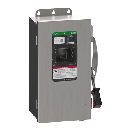 Safety Switch, Fusible, 3PST, Three Phase, NEMA 4X, Indoor/Outdoor, 18-8 Stainless Steel