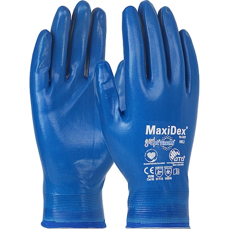 Knit Gloves, Flat Full, Elastic, 2XL, 1 PR