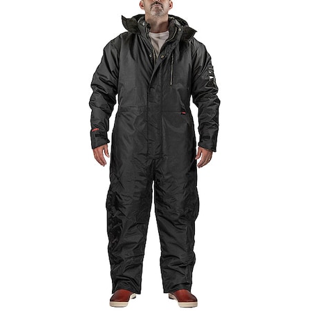 Cold Gear Coverall, Nylon, 240 g/sq m Fabric Weight, Not Applicable Inseam, Black, 4XL