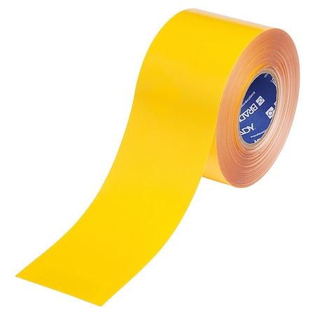 Floor Marking Tape,Ylw,4"W,100ft