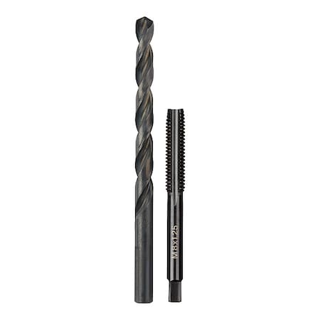 M8-1.25 mm Straight Flute Plug Tap & H Drill Bit