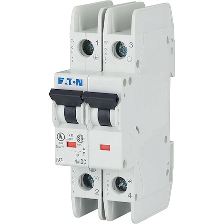 IEC Miniature Circuit Breaker, FAZ-NA Series, 30A, 2 Pole, Not Rated, 10kA at 277/480V AC, C Curve