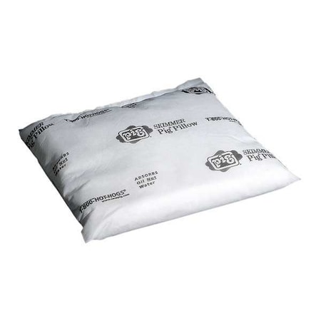 Sorbent Pillow, 10 gal, 16 in x 17 in, Oil, White, 10 PK