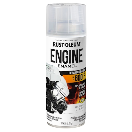 Automotive 600 Degrees F Engine Primer Spray, Clear, Gloss, 11 oz