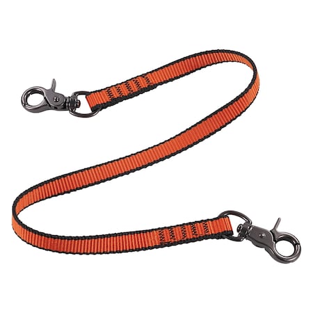 M Orange Web Lanyard Dual Trigger Hooks, 3PK