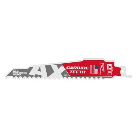 6 in x 5 TPI Reciprocating Saw Blade, 3 PK