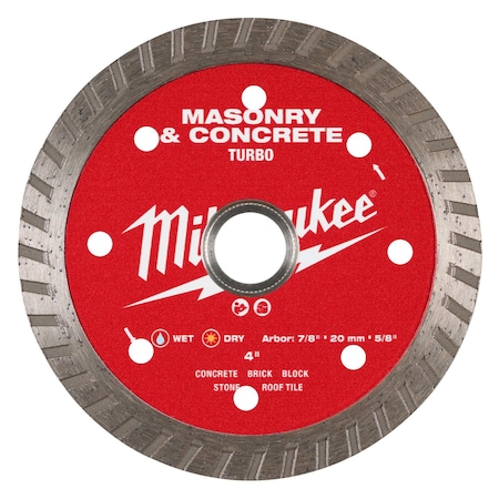 4" Turbo Masonry & Concrete Diamond Blade