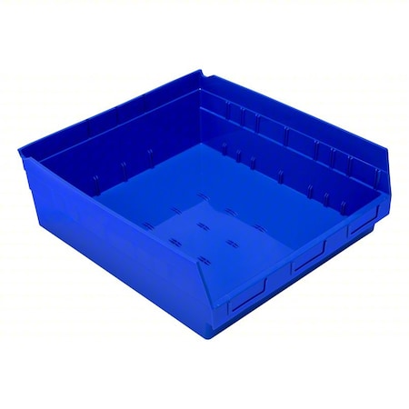 Economy nesting shelf bin, Plastic, Blue, 6 in H, 16 1/2 in W, 17 7/8 in L
