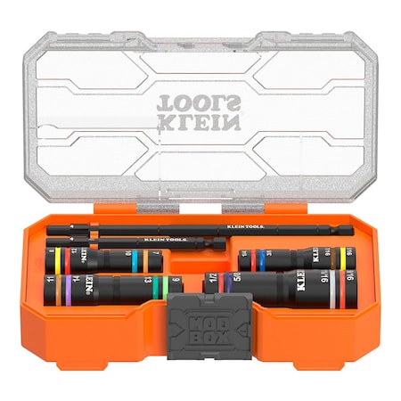 1/4 in, 3/8 in Drive Impact Quad Flip Socket Set, SAE, 6 pcs