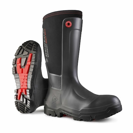 Rubber Boot, 8D, Knee, Black, PR
