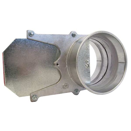 Round Blast Gate, Cast Aluminum, 20 GA, 7 in W, 5 3/4 in L, 10" H