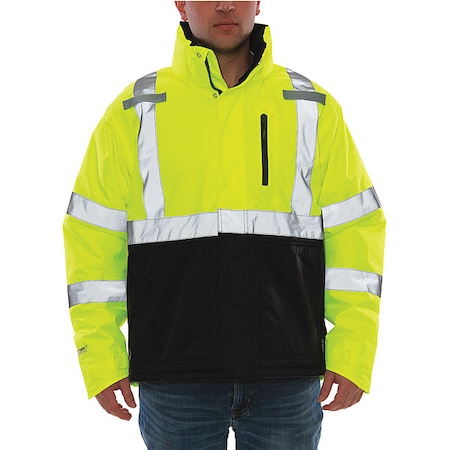Jacket, Polyester, Class 3 R, Green; Yellow, 4XL