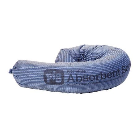Sorbent Sock, 20 gal, 3 in x 24 in, Universal, Blue, 55 PK