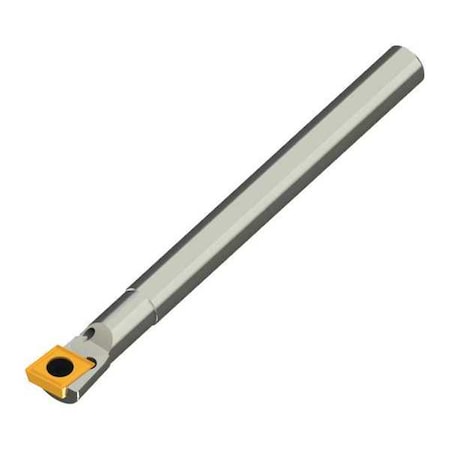 Indexable Boring Bar, A06J SCLCR 2, 4-1/2 in L, High Speed Steel, 80 Degrees  Diamond Insert Shape