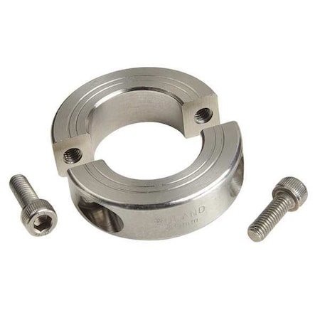 Shaft Collar, Clamp, 2Pc, 21mm, 303 SS