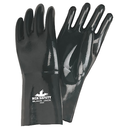 6924 Chemical Resistant Gloves, Neoprene, 14 in L, 53 mil, Black, XL, 12 PK