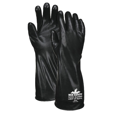 CP7 Chemical Resistant Gloves, Butyl, 14 in L, 7 mil, Black, XL, 1 PR