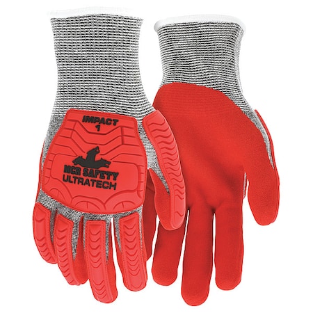 Coated Gloves, Cut Level A5 ,Dipped ,Foam Nitrile ,Sandy ,L 12 PK