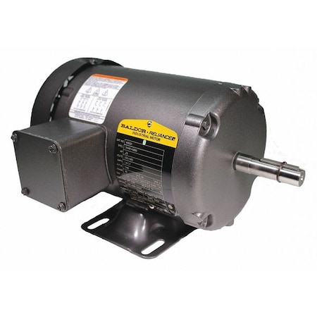 Three-Phase General Purpose Motor, 1/4 HP, 56 Frame, 230/460V AC Voltage, 1,140 Nameplate RPM