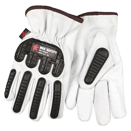 Leather Gloves, Cut Level A5 ,M 12 PK