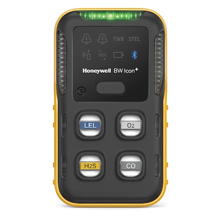 BW Icon+ Multi-Gas Detector, IP66/IP68, Audible, Vibrating, Visual, LED, 2 mo Battery Life