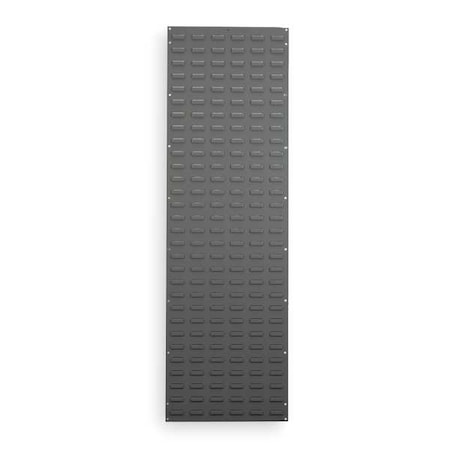 Steel Louvered Panel, 5/16 in D x 61 in H x 18 in W, Gray