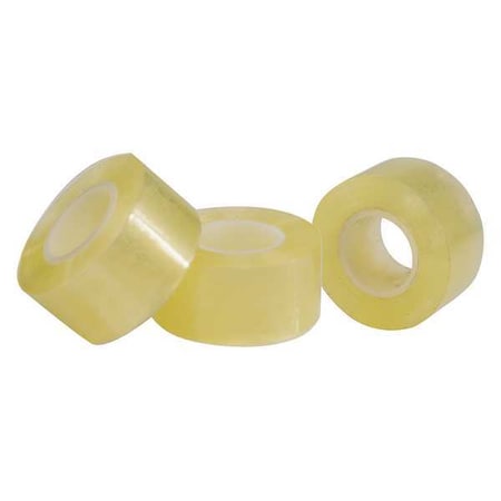 Masking Tape, 1 in W x 36 yd L, 2 mil Thick, Transparent, Acrylic Adhesive, 3 PK
