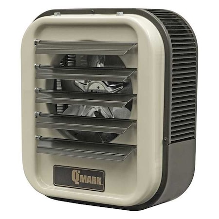 Fan Forced Electric Unit Heater, Wall & Ceiling, 3 Phase, 208/240VAC, 18.7kW/25kW, 30 in H