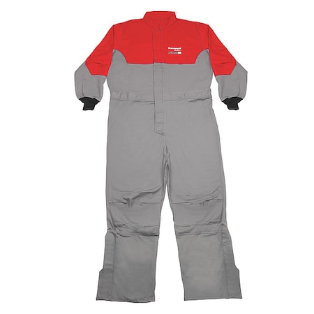 Coverall, 8 cal/sq cm ATPV, M, 30 in Inseam, Cotton/Nylon, Hook-and-Loop