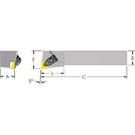 Indexable Profiling End Mill,1-1/4",PHC