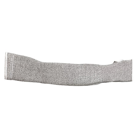 Cut-Resistant Sleeve, Cut Level A5,  Seamless Knit, 18 in Length, Thumbhole, Gray/White, XL,PR