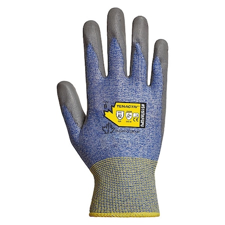 Knit Gloves, Cut Level A2 ,Dipped ,Polyurethane ,Smooth ,2XS 1 PR