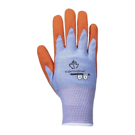 Knit Gloves, Cotton/Polyester, Rough Palm, Knit, Blue, 10, 12 PK