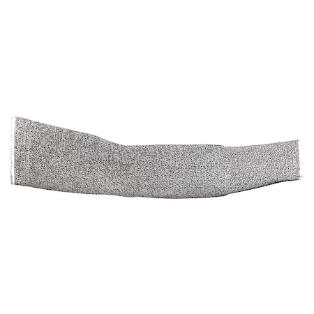 Cut-Resistant Sleeve, Cut Level A5,  Seamless Knit, 18 in Length, Gray/White, M,PR