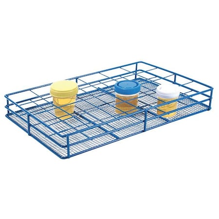 Test Tube Rack, Epoxy-Coated Steel,Blue