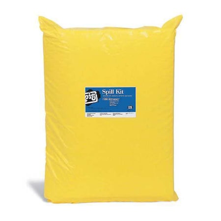 Spill Kit Refill, 5 gal Volume Absorbed per Kit, Not Applicable Capacity, Box, Yellow, 17