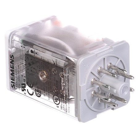 Plug-In, Plug-In Relay, Octal, 10 A, 8 Pins