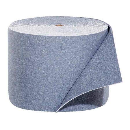 Sorbent Roll, 32 gal, 15 in x 150 ft, Universal, Blue, Fibers