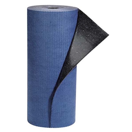 Sorbent Pad, 2 gal, 16 in x 50 ft, Universal, Blue, Polyester, Polypropylene
