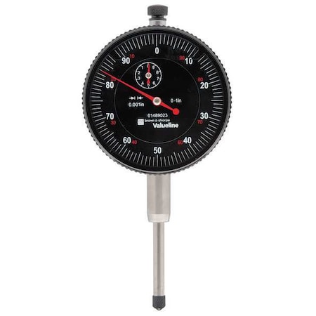 Dial Indicator,0 to 1 In,0-100