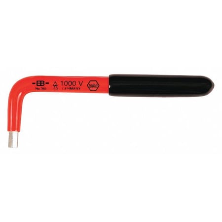 Metric Plain Hex Key Hex Key, 3 mm Tip Size, 5 3/32 in Long, 0.75 mm Short