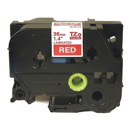 Label Tape Cartridge, White/Red, Labels/Roll: Continuous