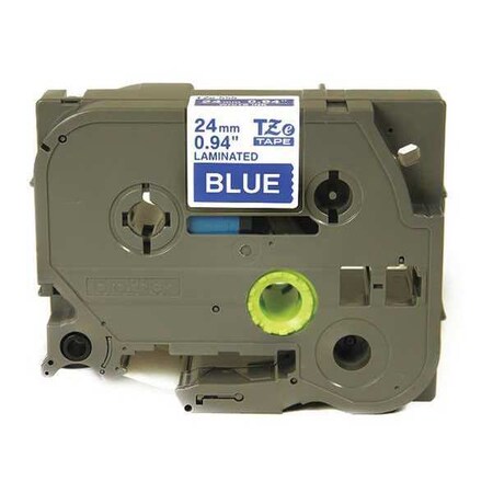 Label Tape Cartridge, White/Blue, Labels/Roll: Continuous