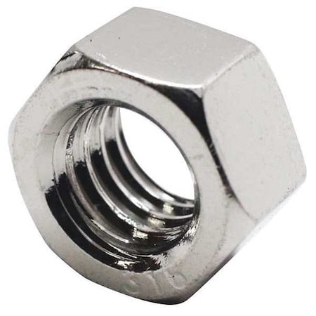 Hex Nut, #6-32, 18-8 Stainless Steel, Not Graded, Advanced Corrosion Resistance, 7/64 in Ht, 100 PK