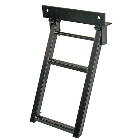 14 1/4 in W Powder Coated Steel Retractable Truck Steps
